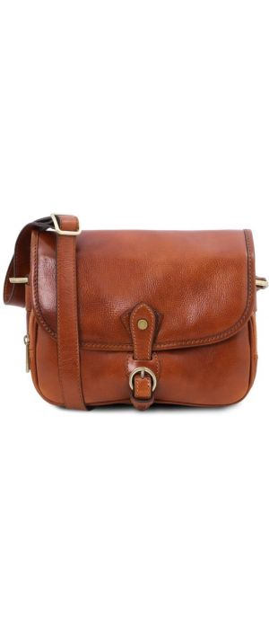Γυναικεία Τσάντα Ώμου Δερμάτινη Alessia Tuscany Leather TL142020 Μελί
