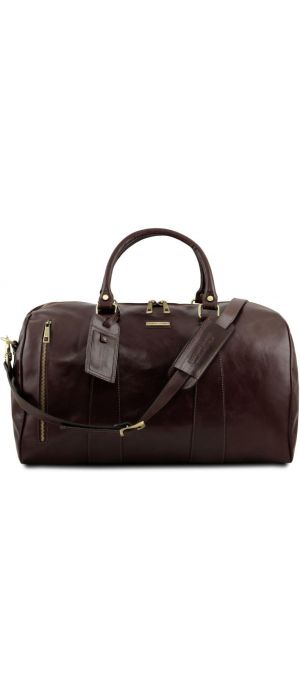 Σάκος Ταξιδίου Δερμάτινος TL Voyager L Tuscany Leather TL141794 Καφέ σκούρο