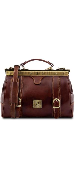 Ιατρική Τσάντα Δερμάτινη Mona Lisa Tuscany Leather TL10034 Καφέ