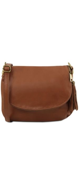 Γυναικεία Τσάντα Δερμάτινη Tuscany Leather TL141223 Κανελί
