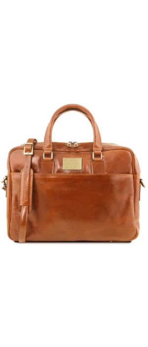 Τσάντα Laptop Δερμάτινη Urbino 15.6 ίντσες TL141241 Tuscany Leather Μελί