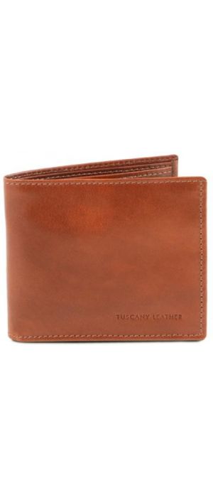 Ανδρικό Δερμάτινο Πορτοφόλι Tuscany Leather TL141377 Μελί