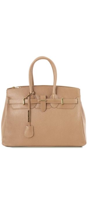 Γυναικεία Τσάντα Δερμάτινη Tuscany Leather TL141529 Σαμπανιζέ