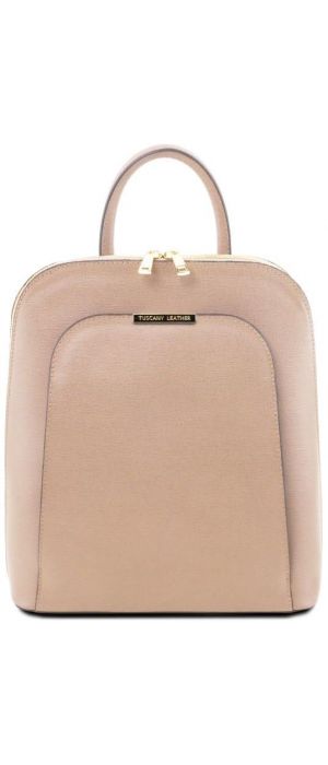 Τσάντα Πλάτης Δερμάτινη TL Bag Tuscany Leather TL141631 Nude