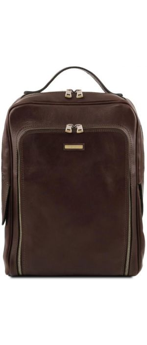 Ανδρική Τσάντα Πλάτης Δερμάτινη Bangkok 13.3 ίντσες Tuscany Leather TL141793 Καφέ σκούρο