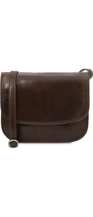 Γυναικεία Τσάντα Δερμάτινη Greta Tuscany Leather TL141958 Καφέ σκούρο