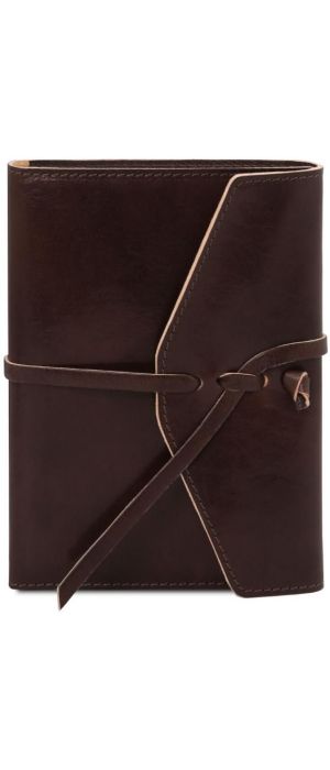 Σημειωματάριο Δερμάτινο Tuscany Leather TL142027 Καφέ σκούρο