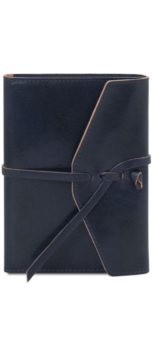 Σημειωματάριο Δερμάτινο Tuscany Leather TL142027 Μπλε σκούρο