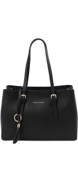 Γυναικεία Τσάντα Δερμάτινη Tuscany Leather TL142037 Μαύρο