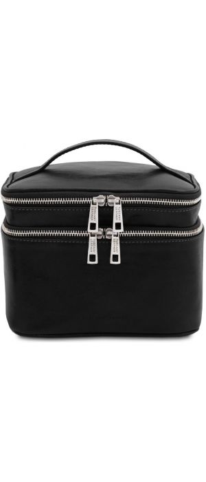Τσαντάκι Καλλυντικών Δερμάτινο Eliot Tuscany Leather TL142045 Μαύρο