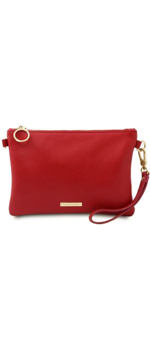 Γυναικείο Τσαντάκι Δερμάτινο Tuscany Leather TL142029 Κόκκινο lipstick
