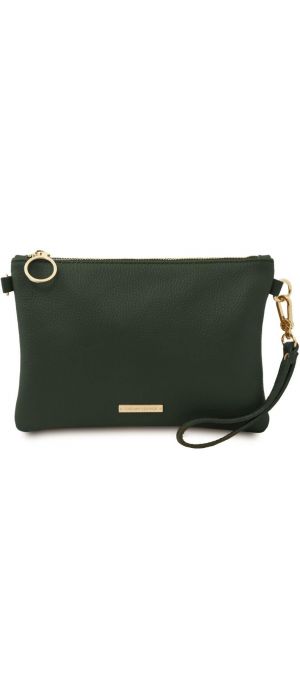 Γυναικείο Τσαντάκι Δερμάτινο Tuscany Leather TL142029 Κυπαρισσί