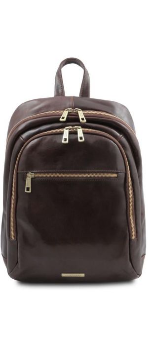 Τσάντα Πλάτης Δερμάτινη Perth Tuscany Leather TL142049 Καφέ σκούρο