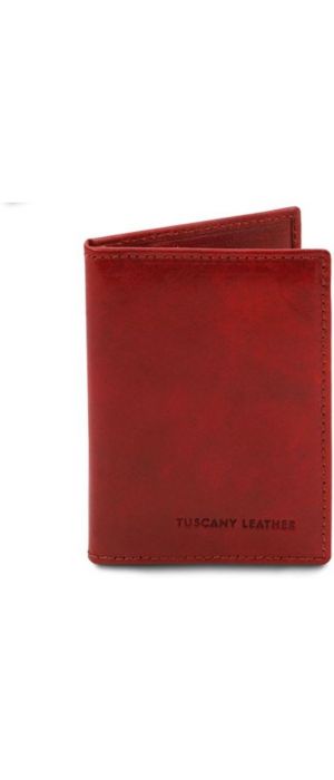 Δερμάτινη θήκη για Επαγγελματικές / Πιστωτικές κάρτες Tuscany Leather TL142063 Κόκκινο