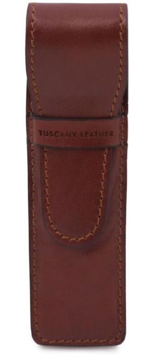 Δερμάτινη θήκη μονή για στυλό / πένα Tuscany Leather TL142131 Καφέ
