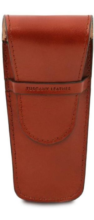 Δερμάτινη θήκη για στυλό ή πένα διπλή Tuscany Leather TL142130 Μελί