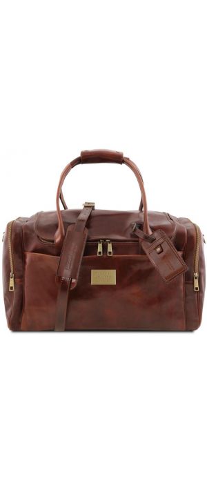 Σάκος ταξιδίου δερμάτινος Voyager Medium Size Tuscany Leather TL142141 Καφέ