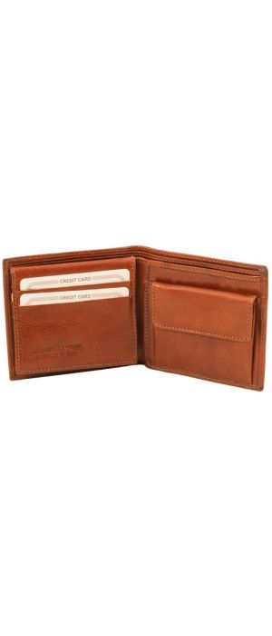 Ανδρικό Δερμάτινο Πορτοφόλι Tuscany Leather TL141377 Μελί