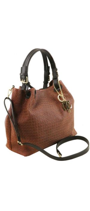 Γυναικεία τσάντα δερμάτινη Tuscany Leather TL141573 Κανελί