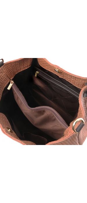 Γυναικεία τσάντα δερμάτινη Tuscany Leather TL141573 Κανελί