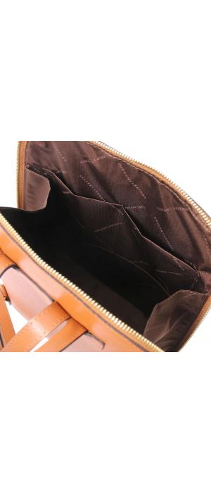 Τσάντα Πλάτης Δερμάτινη TL Bag Tuscany Leather TL141631 Κονιάκ