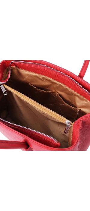 Γυναικεία Τσάντα Δερμάτινη Camelia Tuscany Leather TL141728 Κόκκινο lipstick
