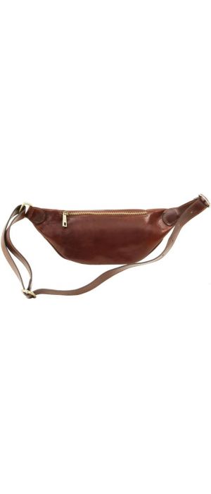 Ανδρικό Τσαντάκι Μέσης Δερμάτινο Tuscany Leather TL141797 Καφέ