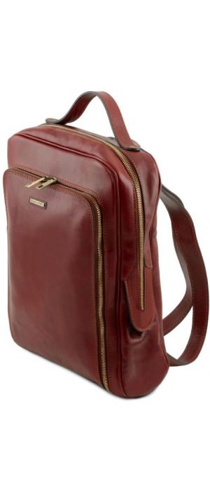 Ανδρική Τσάντα Πλάτης Δερμάτινη Bangkok 13.3 ίντσες Tuscany Leather TL141793 Καφέ