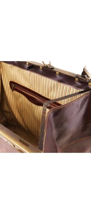 Ιατρική Τσάντα Δερμάτινη Madrid Small Tuscany Leather TL1023 Καφέ σκούρο