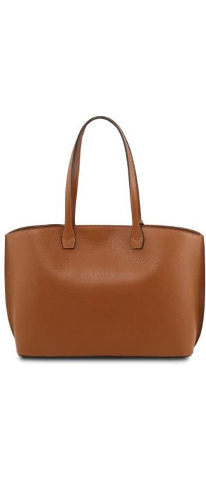 Γυναικεία Τσάντα Ώμου Δερμάτινη Tuscany Leather TL141828 Κονιάκ