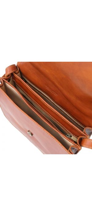 Γυναικεία Τσάντα Δερμάτινη Greta Tuscany Leather TL141958 Μελί