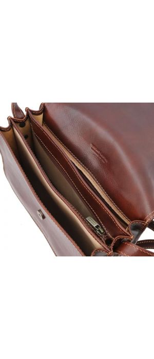 Γυναικεία Τσάντα Δερμάτινη Greta Tuscany Leather TL141958 Καφέ