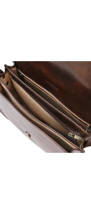 Γυναικεία Τσάντα Δερμάτινη Greta Tuscany Leather TL141958 Καφέ σκούρο