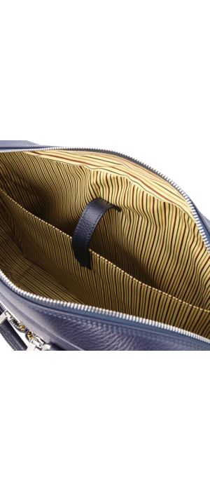 Τσάντα Laptop Δερμάτινη Treviso 17 ίντσες Tuscany Leather TL141986 Μπλε σκούρο