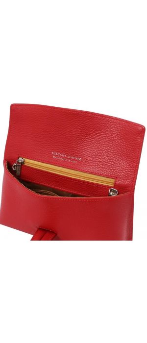 Γυναικείο Τσαντάκι Δερμάτινο Tuscany Leather TL141990 Κόκκινο Lipstick