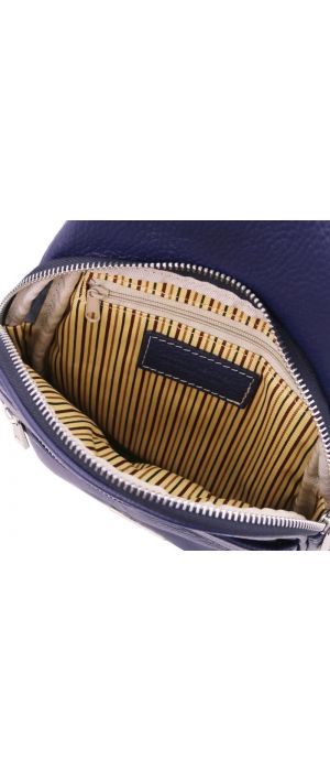 Ανδρικό Τσαντάκι Δερμάτινο Albert Tuscany Leather TL142022 Μπλε σκούρο