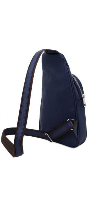 Ανδρικό Τσαντάκι Δερμάτινο Albert Tuscany Leather TL142022 Μπλε σκούρο