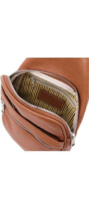 Ανδρικό Τσαντάκι Δερμάτινο Albert Tuscany Leather TL142022 Κονιάκ