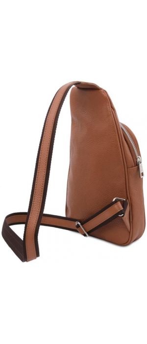 Ανδρικό Τσαντάκι Δερμάτινο Albert Tuscany Leather TL142022 Κονιάκ