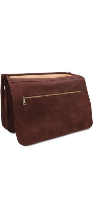 Επαγγελματική Τσάντα Δερμάτινη Ancona 17 ίντσες Tuscany Leather TL142073 Καφέ