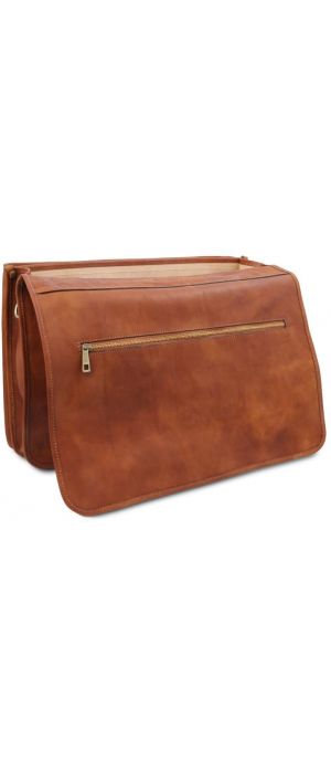 Επαγγελματική Τσάντα Δερμάτινη Ancona 17 ίντσες Tuscany Leather TL142073 Φυσικό