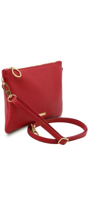 Γυναικείο Τσαντάκι Δερμάτινο Tuscany Leather TL142029 Κόκκινο lipstick