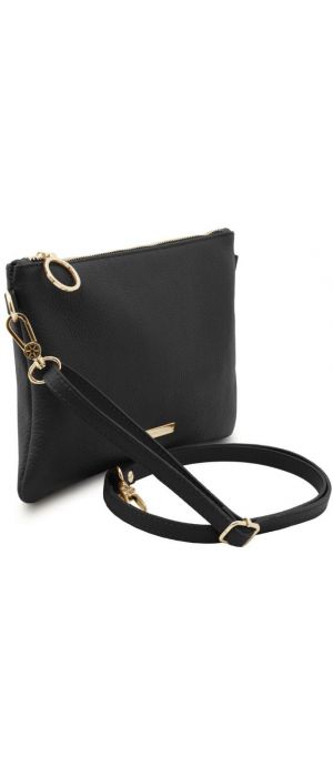 Γυναικείο Τσαντάκι Δερμάτινο Tuscany Leather TL142029 Μαύρο
