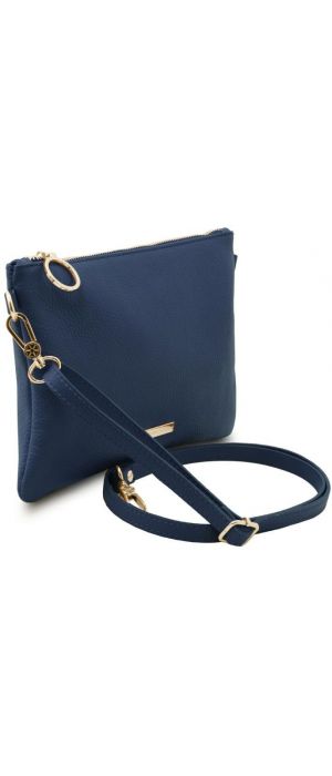 Γυναικείο Τσαντάκι Δερμάτινο Tuscany Leather TL142029 Μπλε σκούρο