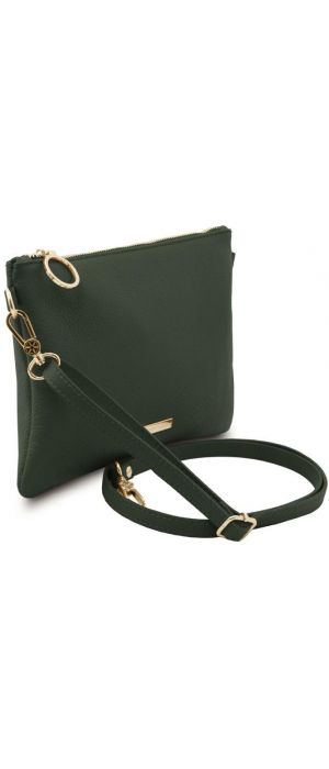 Γυναικείο Τσαντάκι Δερμάτινο Tuscany Leather TL142029 Κυπαρισσί