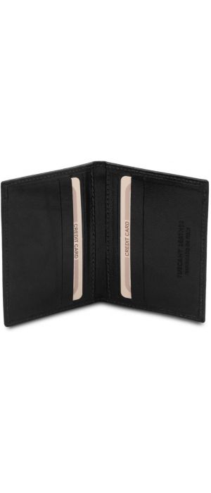 Δερμάτινη θήκη για Επαγγελματικές / Πιστωτικές κάρτες Tuscany Leather TL142063 Μαύρο