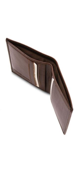 Ανδρικό Πορτοφόλι Δερμάτινο Tuscany Leather TL142064 Καφέ σκούρο
