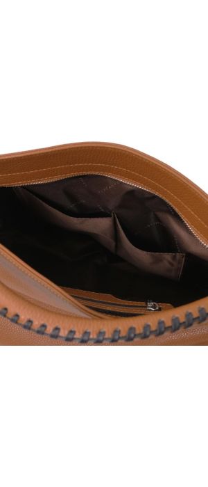 Γυναικεία Τσάντα Δερμάτινη Tuscany Leather TL142087 Κονιάκ