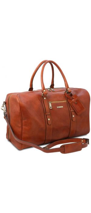 Σάκος ταξιδίου δερμάτινος TL Voyager Tuscany Leather TL142140 Μελί