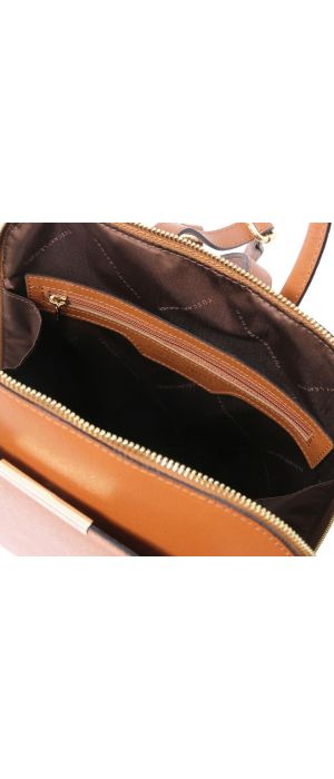Τσάντα Πλάτης Δερμάτινη TL Bag Tuscany Leather TL141631 Κονιάκ